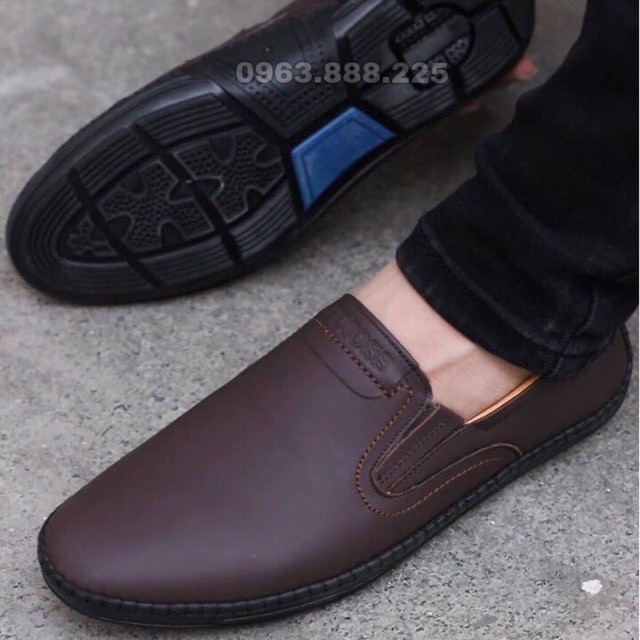 ( 2 MÀU) Giày lười nam Boss da bò chất đẹp - hàng xuất khẩu c | BigBuy360 - bigbuy360.vn
