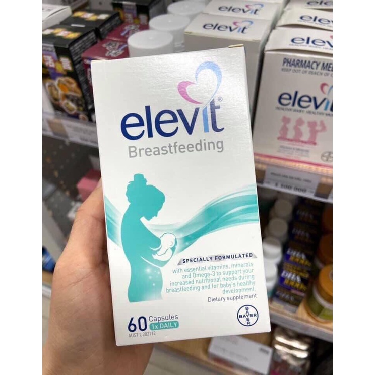 VITAMIN ELEVIT BREASTFEEDING SAU SINH CHO MẸ HỘP 60 VIÊN