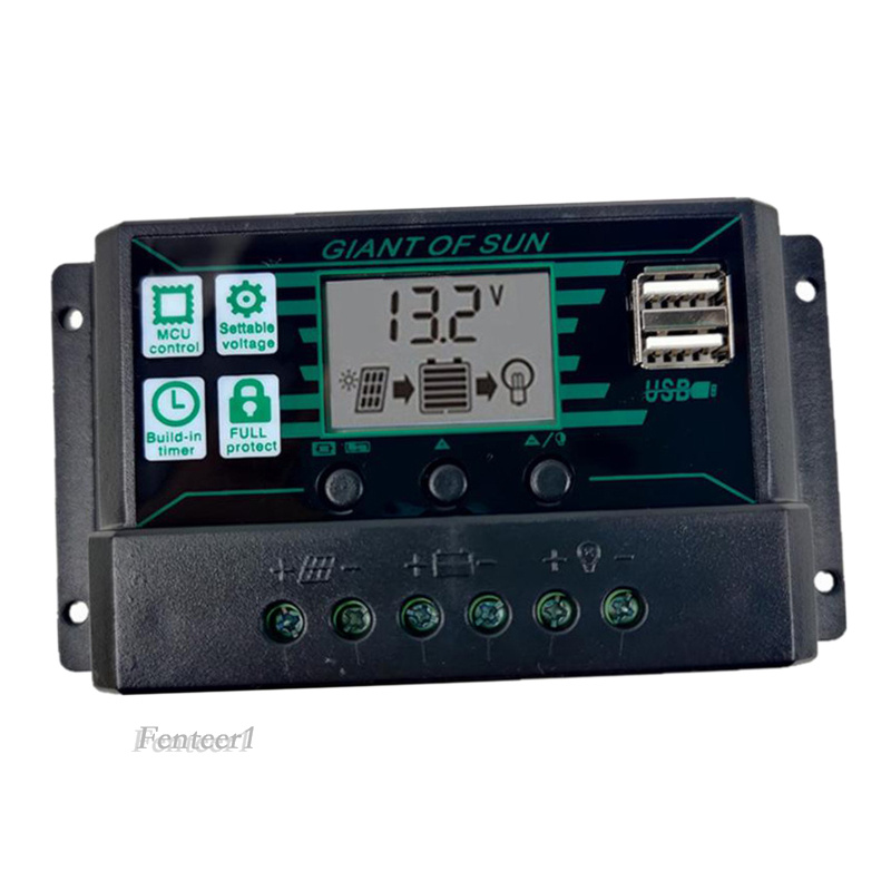 [FENTEER1]20-60A MPPT PWM Solar Panel Battery Regulator Charge Controller LCD Display 20A