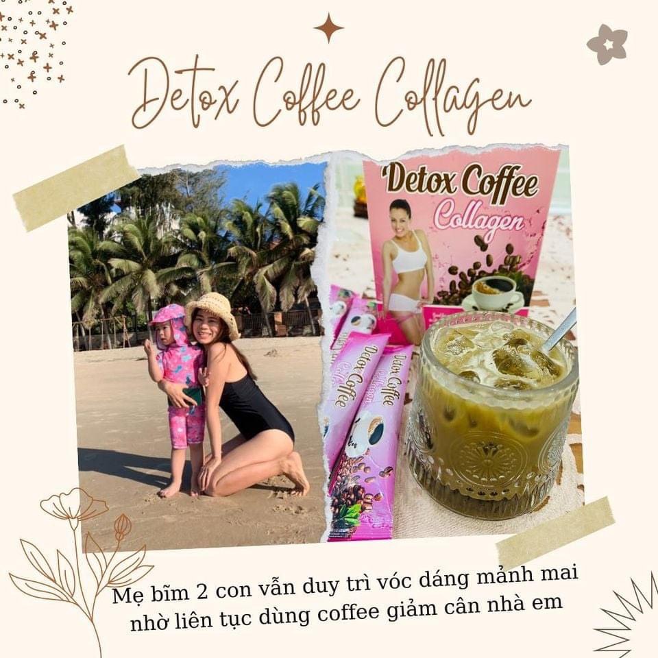 Cà phê giảm cân detox collagen - Detox Coffe Colagen Hộp 10 gói