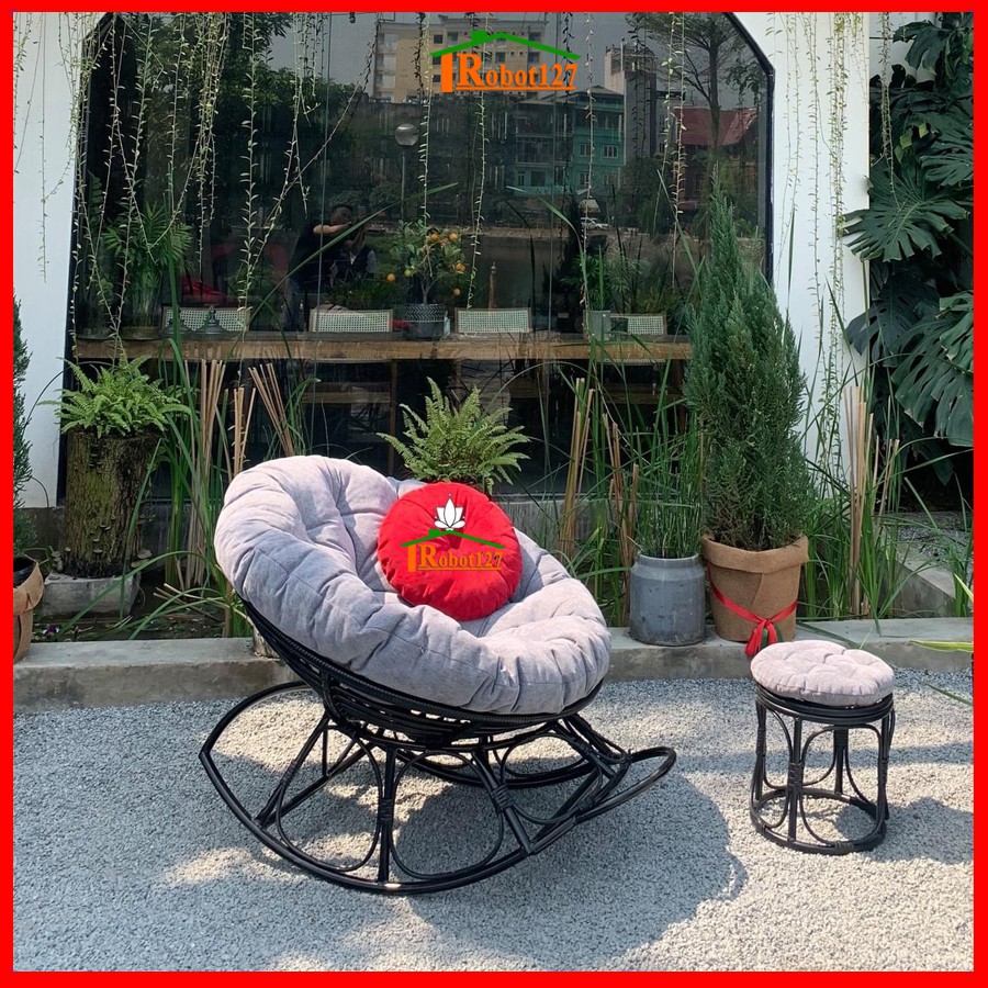 Ghế Papasan Bập Bênh Thư Giãn Phong Cách Bắc Âu