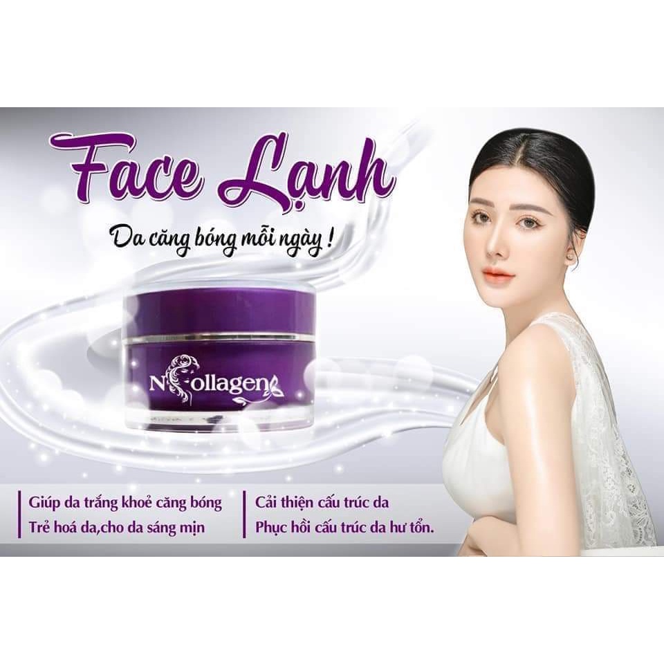 Kem face lạnh dưỡng trắng giúp mờ thâm nám da Ncollagen 25g
