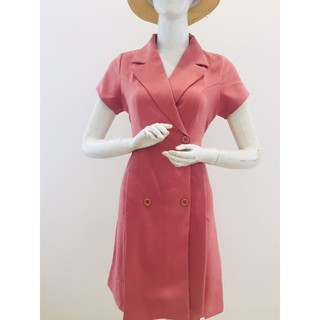 Đầm thiết kế vest công sở màu hồng dâu đủ size