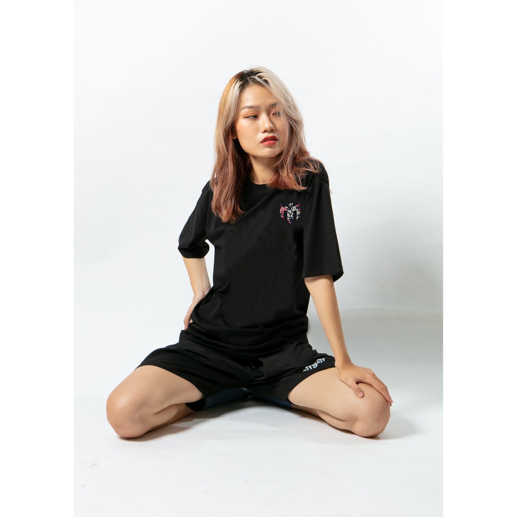 Áo thun unisex form rộng tay lỡ Phông Nam Nữ Midori lồng hoa Local Brand Mi Midori