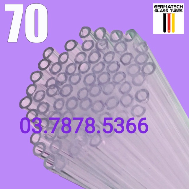 Ống thuỷ tinh thí nghiệm combo 70 trắng