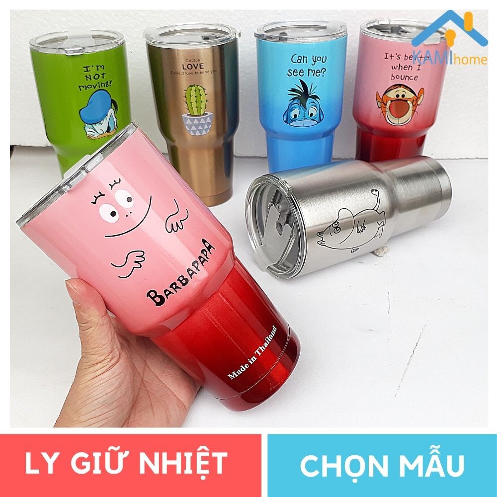 Ly giữ nhiệt Thái Lan 900ml Tặng kèm Ống hút bình cốc cách nhiệt inox