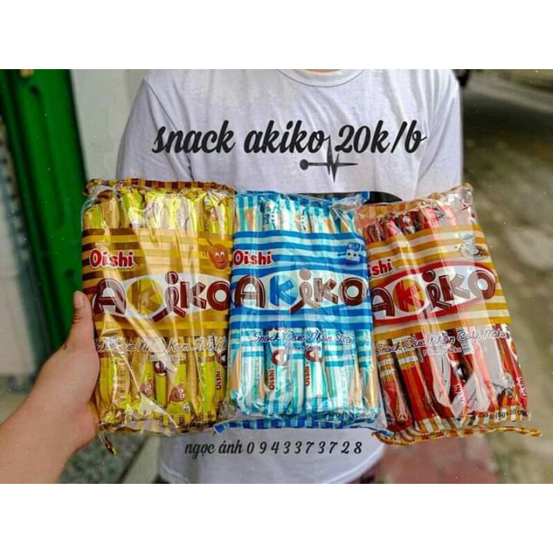 BÁNH SNACK QUE AKIKO 3 VỊ 160g