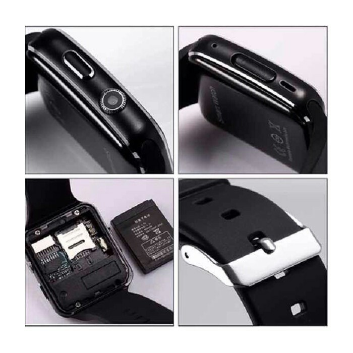 Đồng hồ thông minh Smartwatch X6 màu đen màn hình cong cao cấp