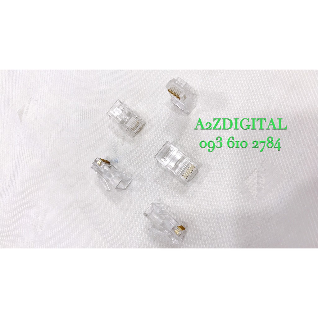 ĐẦU BẤM DÂY MẠNG RJ45 LOẠI ĐẦU NHỰA BÁN LẺ 15cái