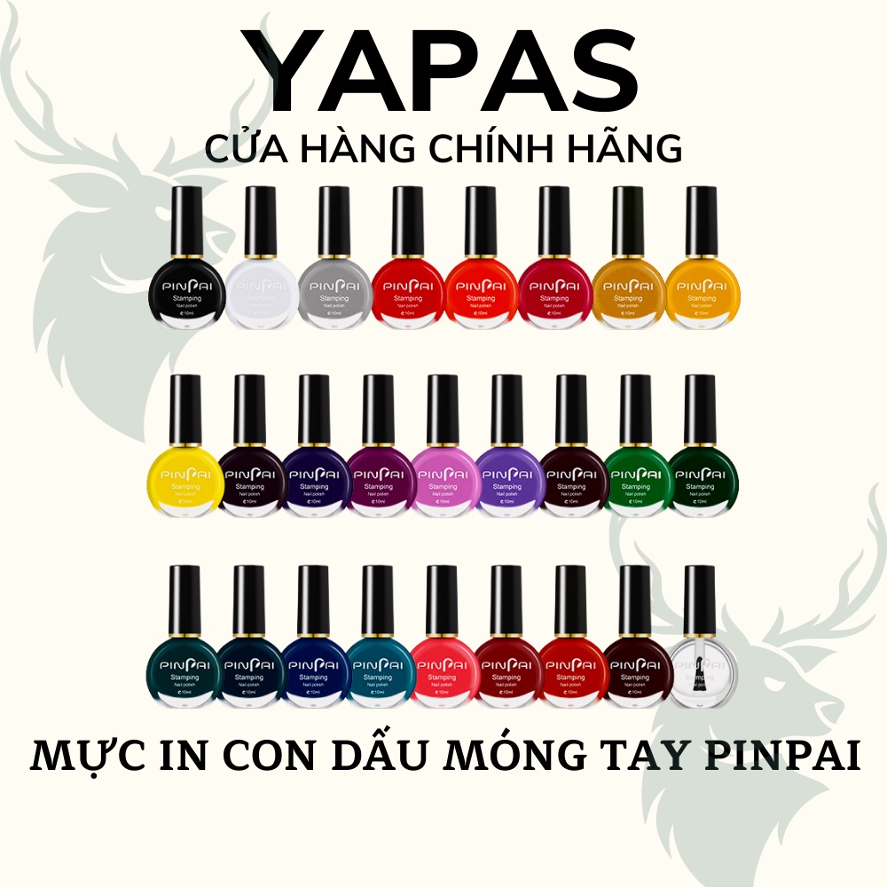 Mực in con dấu nail Pinpai 10ml , Sơn in móng tay chính hãng