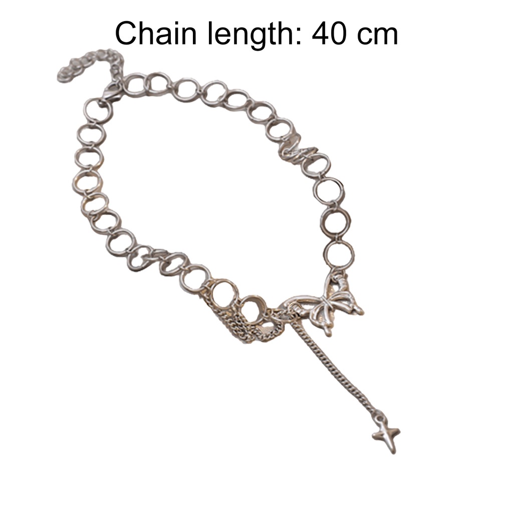 Ở stcok| Vòng cổ Hợp Kim Mặt Hình Bướm Đính Đá Sang Trọng Cho Nữ