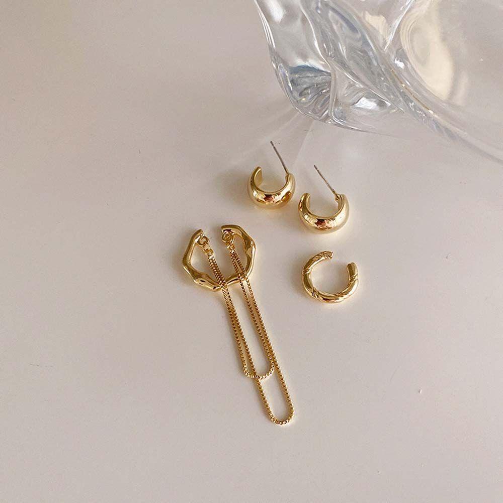 Set 4 Khuyên Tai Tua Rua Kiểu Cách Hàn Quốc Cho Nữ