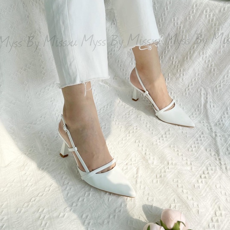 Giày nữ mũi nhọn sling back 7 cm thời trang MYSS - CG242