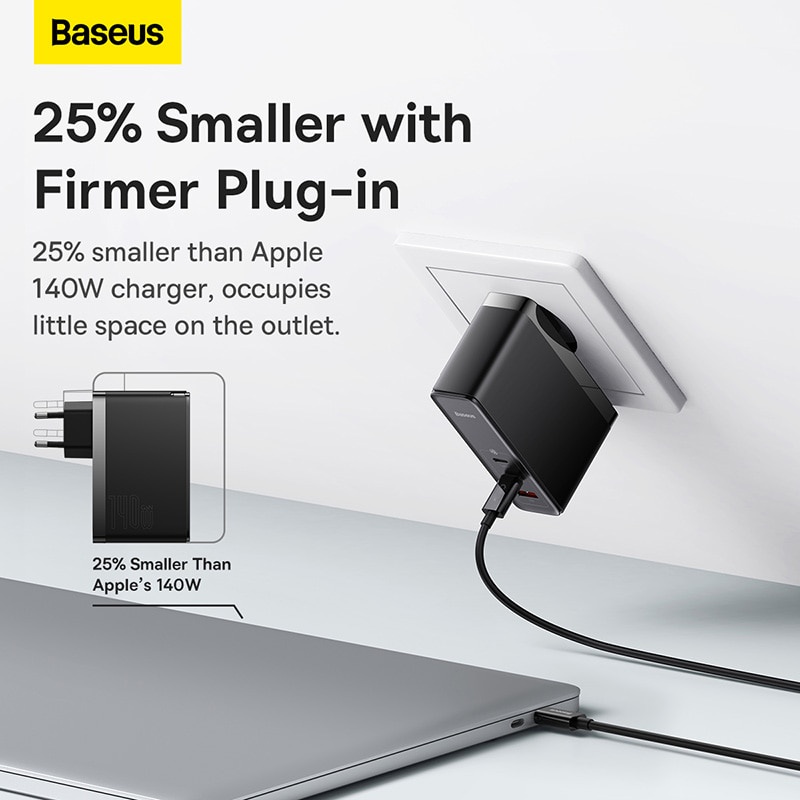 Bộ Sạc Baseus GaN5 pro 140W Sạc Nhanh USB Type C PD3.1 cho điện thoại, máy tính bảng...bảo hành 12 tháng- topbuy24h.vn