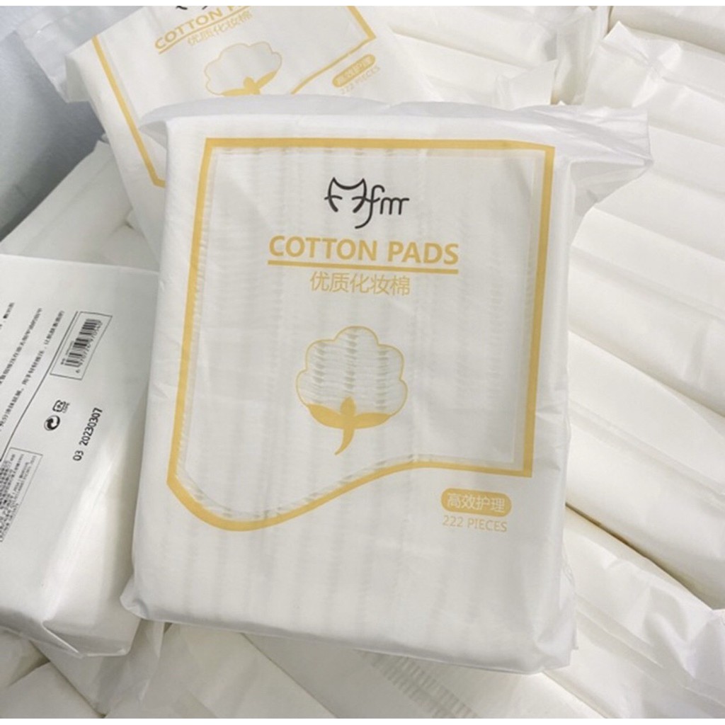 ( Giá Sỉ ) Bông tẩy trang 3 lớp Cotton Pads túi 222 miếng