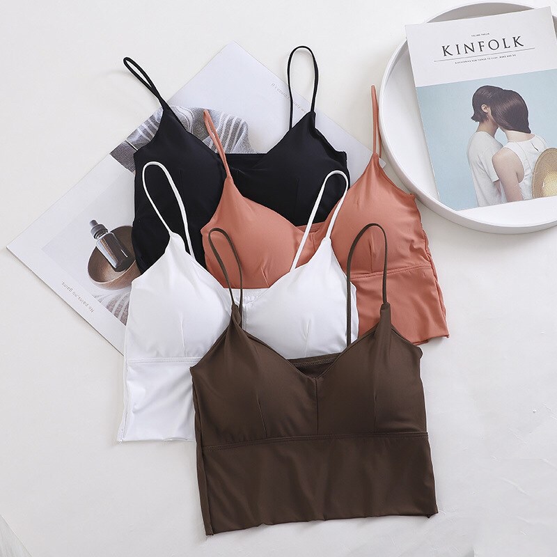 Áo Lót Nữ Su Đúc 2 Dây Bảng Nhỏ, Áo Bra Su Đẹp Thể Thao, Mặc Vào Tôn Dáng Đẹp [Có Mút Ngực] Hieu Store24h - 122