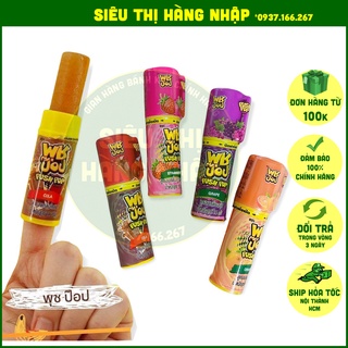 Kẹo son môi cho bé Push Pop Thái Lan 4 vị dâu, nho, cam, cola, ăn vặt ngon rẻ