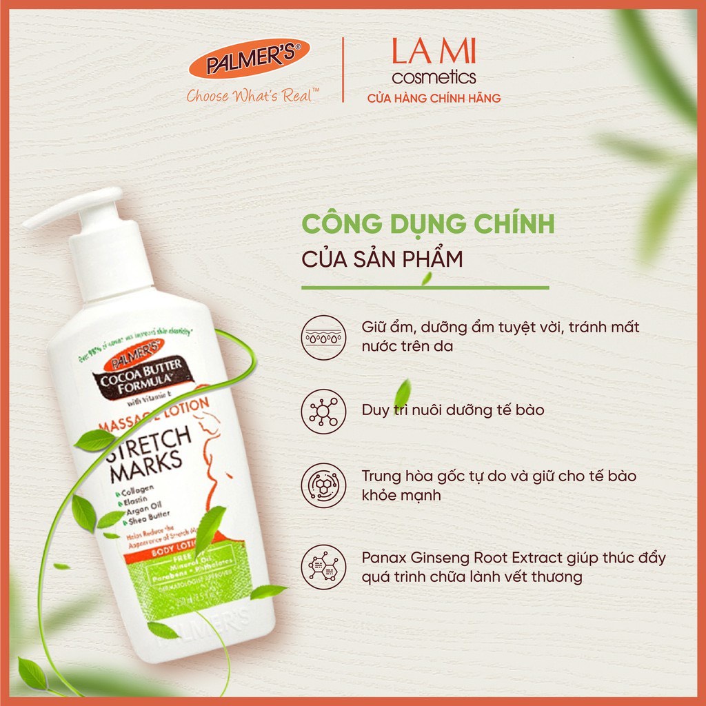 Lotion Palmer's Ngăn Ngừa Và Làm Giảm Rạn Da Khi Mang Thai 250ml