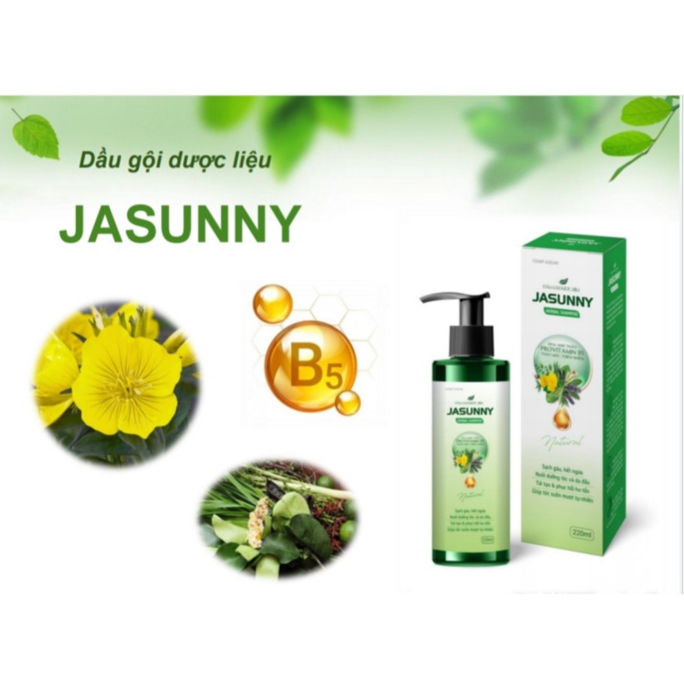 Dầu gội Dược liệu JASUNNY [Chai 220ml] - Sạch gàu, hết ngứa, phục hồi tóc hư tổn