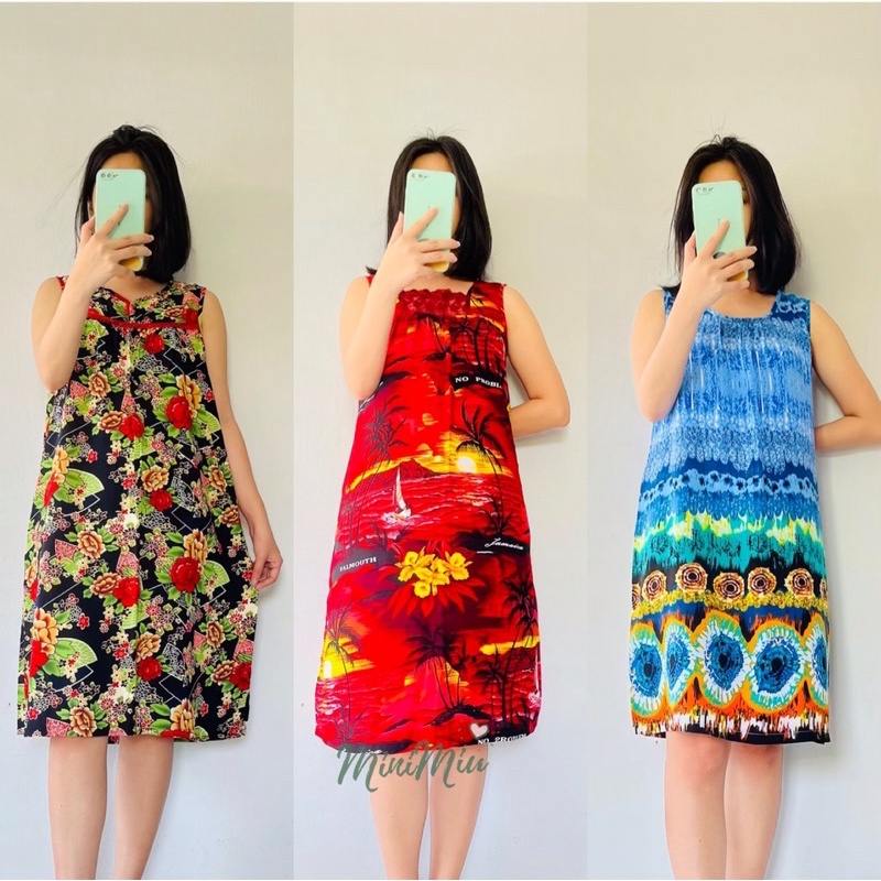 Váy ngủ mặc nhà vải tole lanh, lanh lụa dáng suông, sát nách, đầm chân lai tole nữ mặc nhà