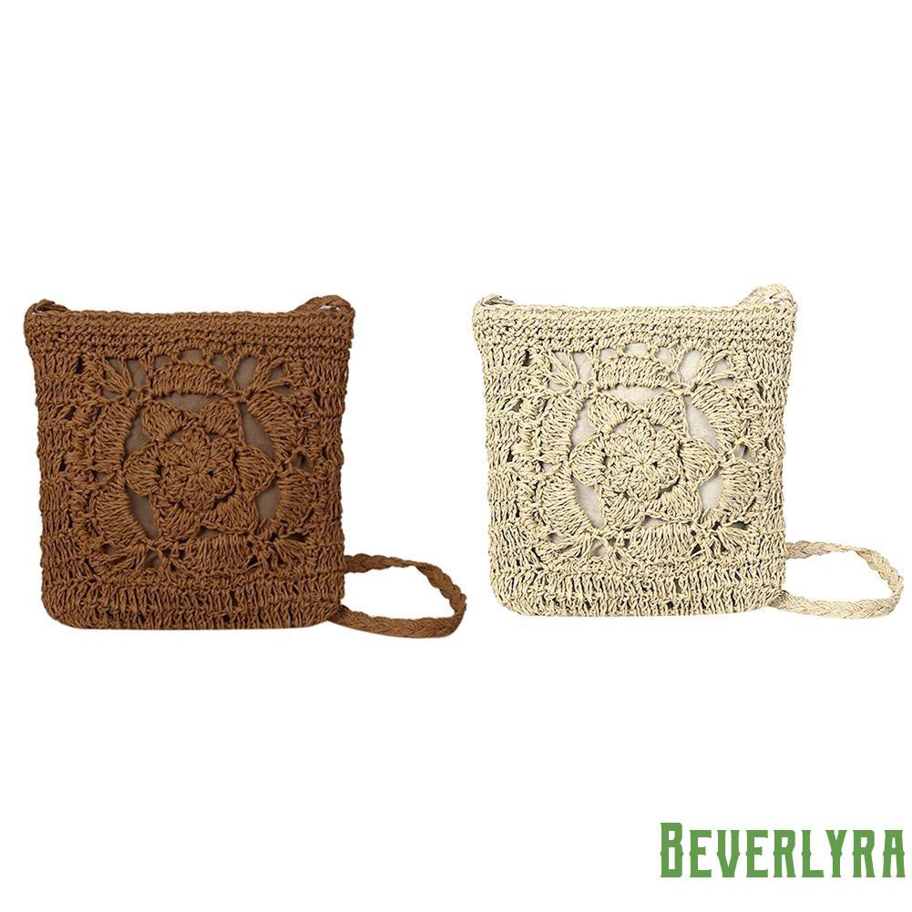 【Low Price】Summer Beach Women Girls Crochet Braid Bags Shoulder Vintage Messenger Bag