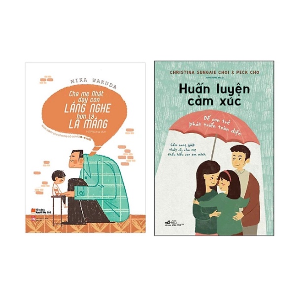 Sách Combo 2Q: Cha Mẹ Nhật Dạy Con Lắng Nghe Hơn Là La Mắng + Huấn Luyện Cảm Xúc Để Con Trẻ Phát Triển Toàn Diện