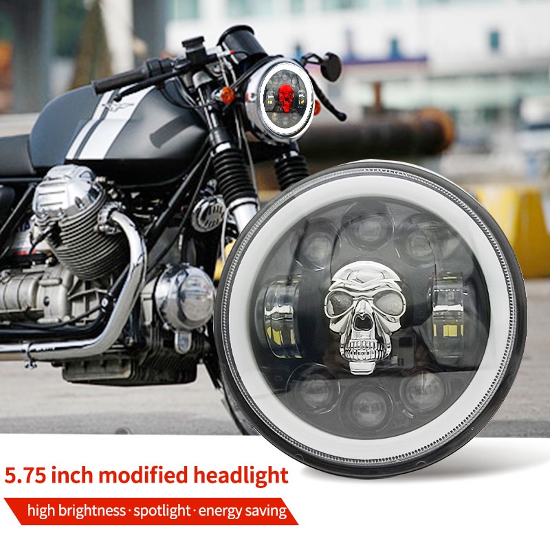 Đèn Pha LED 5.75 inch 4 Màu DRL 65W Chất Lượng Cao Cho Xe Mô Tô