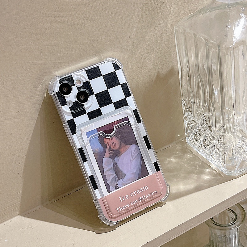 Ốp lưng iphone Ốp Điện Thoại Mềm Chống Rơi Có Ngăn Đựng Thẻ Cho Iphone 13 14 11ProMax / XR / xmax XS 13promax 7p / 8p / 13MINI Dinuo case