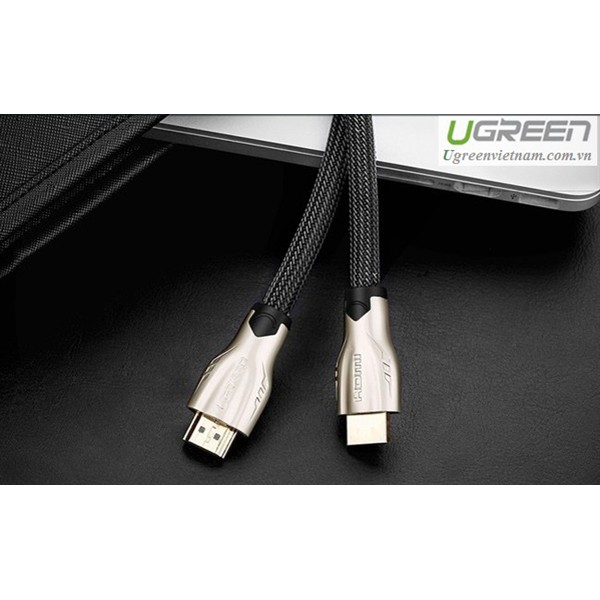 Cáp HDMI 15M bọc lưới chống nhiễu hỗ trợ 3D full HD 4Kx2K chính hãng Ugreen 11197 cao cấp