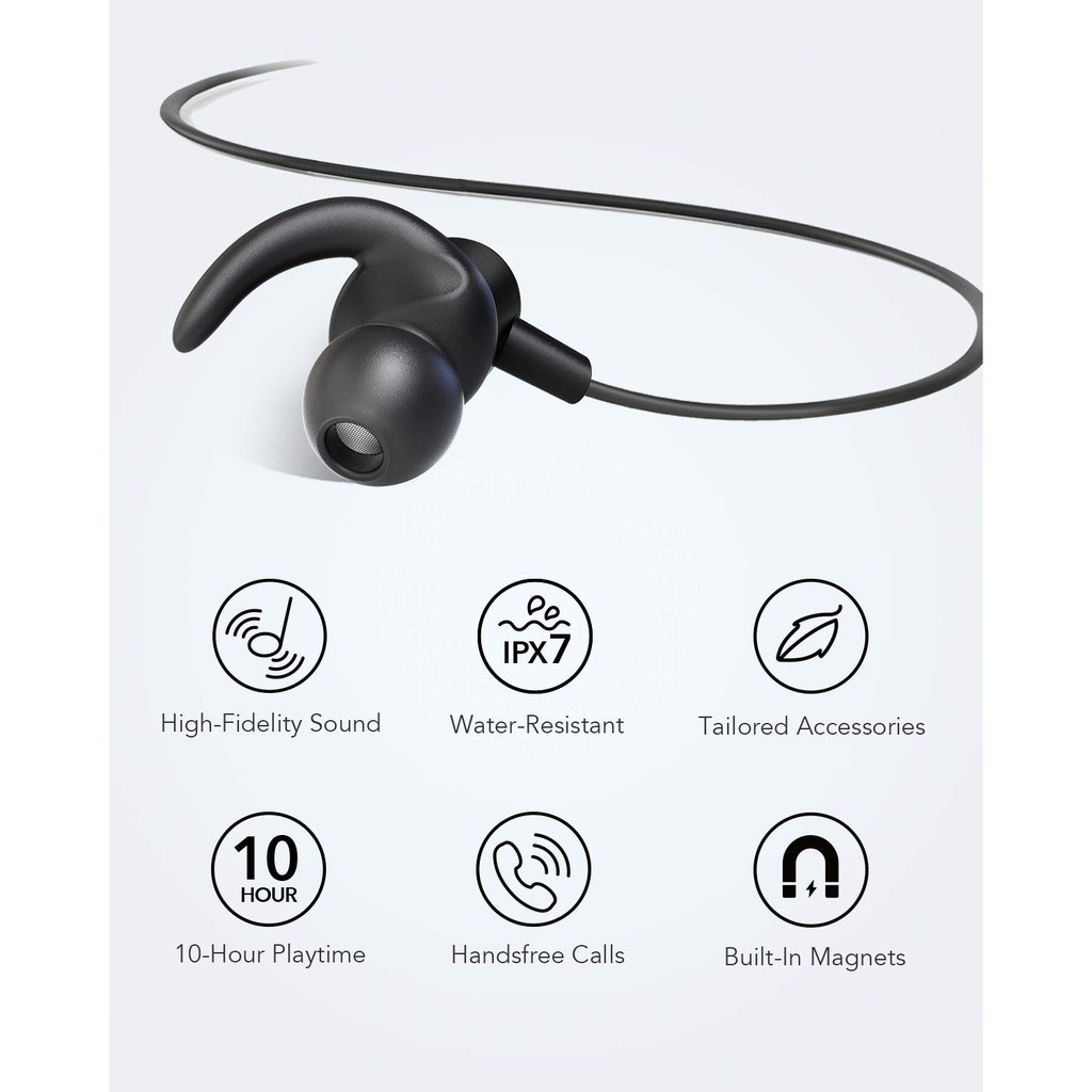 Tai nghe bluetooth SoundCore SoundBuds Slim by ANKER 10h chơi nhạc chuyên thể thao, gym- A3410