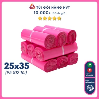 Túi gói hàng niêm phong - Túi đóng hàng chuyển phát nhanh HVT size 25*35 - HỒNG CAO CẤP