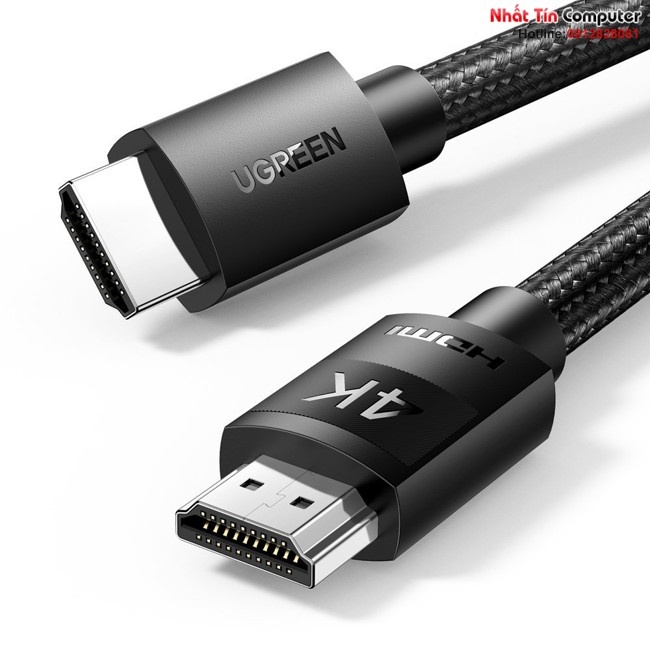 Cáp HDMI 1.4 dài 30M bọc nylon hỗ trợ độ phân giải 4K@30Hz Ugreen 40108 cao cấp (Có IC)