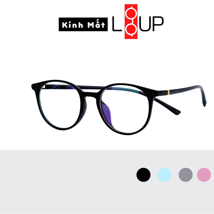 Gọng kính cận nam nữ Liup Eyewear mắt tròn nhỏ nhựa dẻo TR90, nhiều màu, phong cách hàn quốc 203