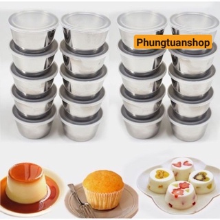 Bộ 10 Khuôn Làm Bánh Plan Rau Cau Inox 304 Bền Đẹp