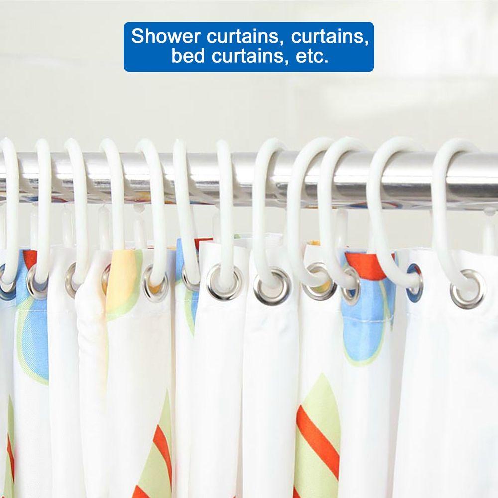 SOMEDAYZL Móc Treo Rèm Cửa Bằng Nhựa Hình Chữ C Thay Thế Tiện Dụng Cho Nhà