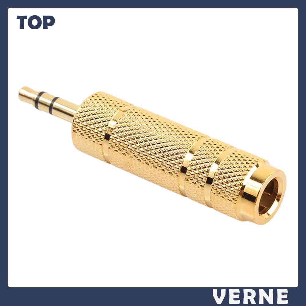 Đầu Cắm Kết Nối Micro VERNE Microphone 6.35 mm Female Sang 3.5 mm Male