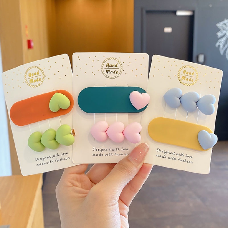 Kẹp Tóc Cỡ Nhỏ Màu Sắc Dễ Thương Phong Cách Nhật Bản Cho Nữ