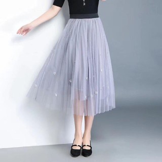Chân váy von xếp li xòe đính ngọc