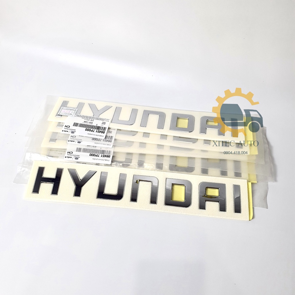 Chữ Hyundai - Xi mạ chính phẩm Hyundai Mobis