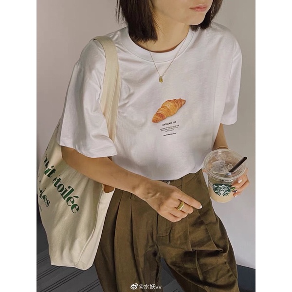 Áo thun Breakfast phong cách Hàn Quốc Treminal màu trắng - A008