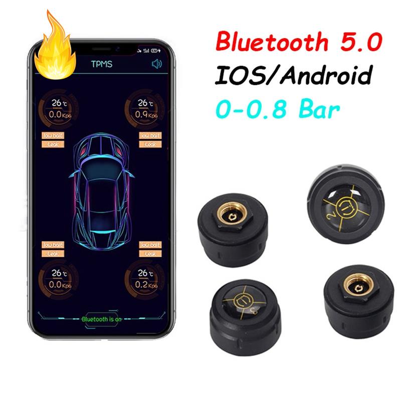 Hệ Thống Cảm Biến Áp Suất Lốp Xe Hơi Bluetooth 5.0 TPMS Cho Android/IOS 8.0