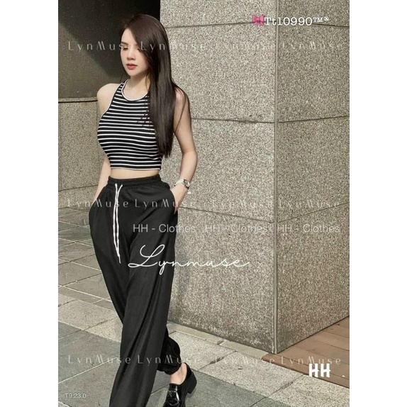 Set bộ áo croptop ba lỗ quần dài (kèm ảnh thật)