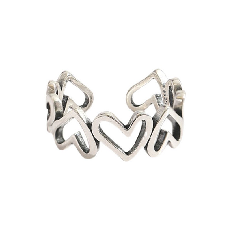 (097) Nhẫn Đeo Tay Viền Trái Tim Nữ Tính Ngọt Ngào ❤️