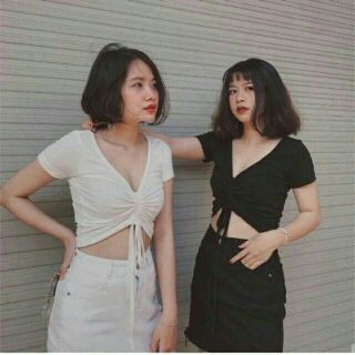 Áo croptop rút ngực