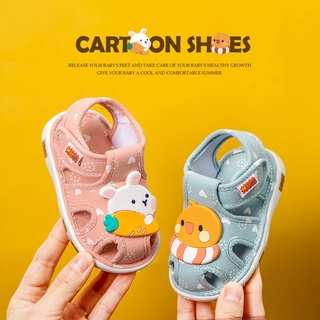 Giày sandal ống loe CHEERFUL MARIO kiểu dáng hoạt hình giày có âm thanh cho bé trai và bé gái