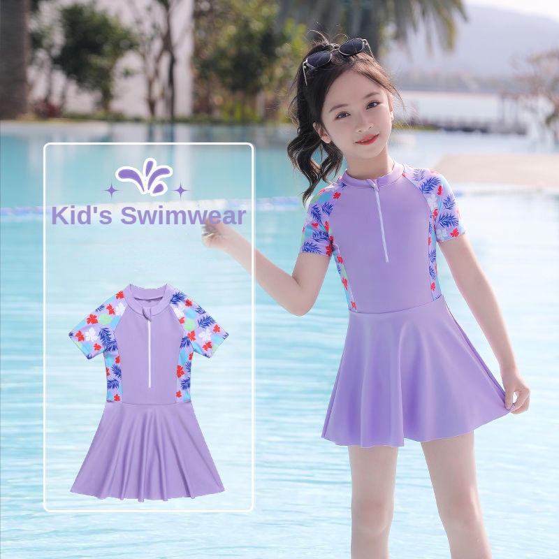 Bộ Đồ Bơi Một Mảnh Kiểu Công Chúa Dễ Thương Cho Bé Gái