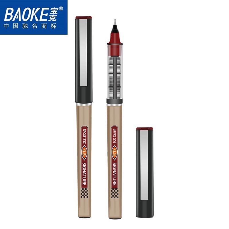 Bút ký tên signature pen 0.5mm Baoke BK111 roller pen mực gel nước xanh đen đỏ