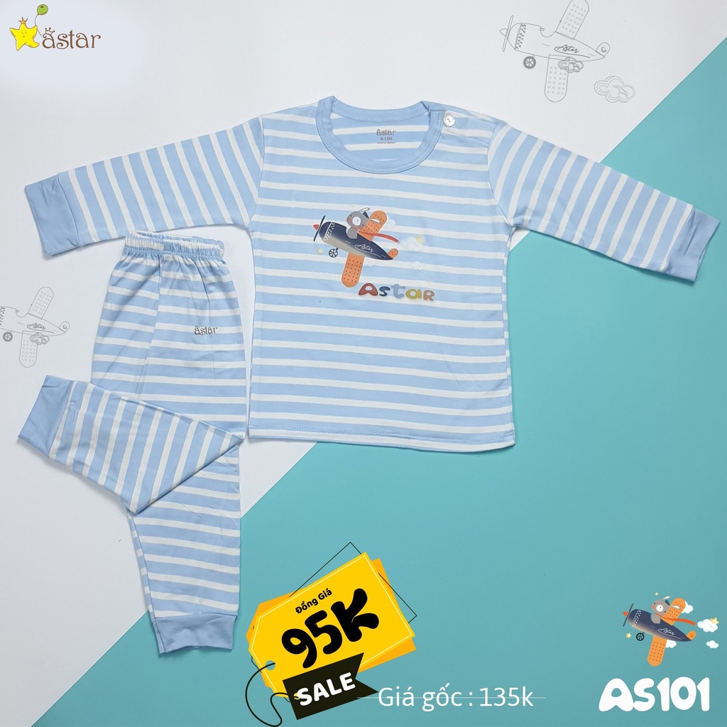 Bộ petit cotton dài tay Astar cho bé 7-14kg