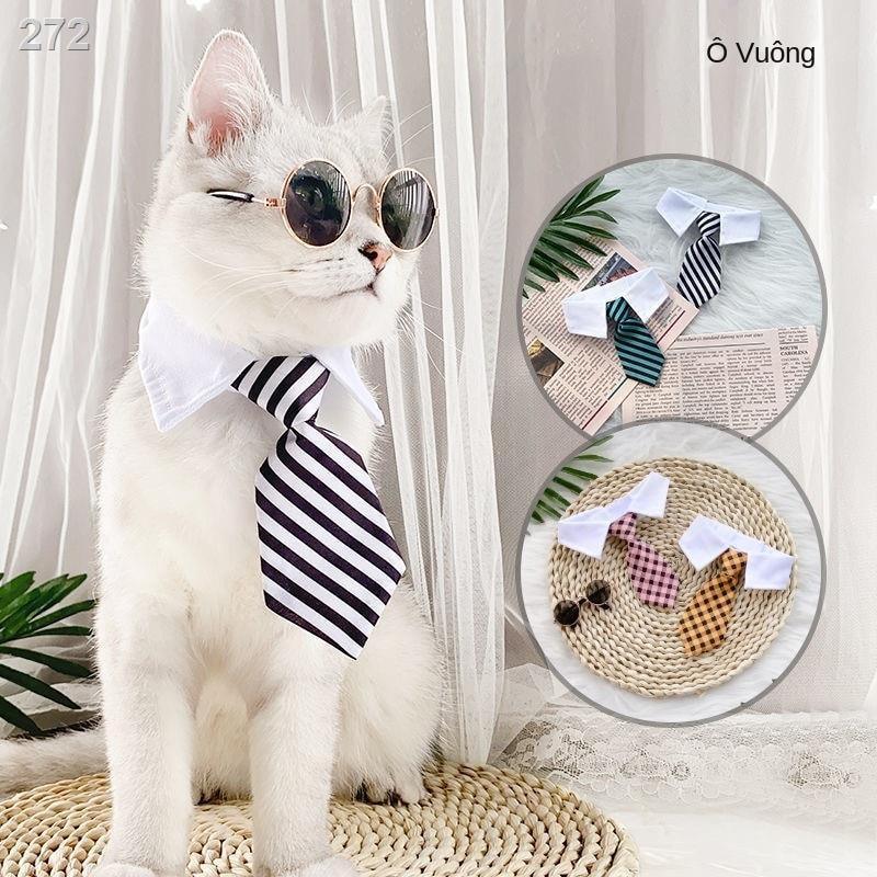 【Giá ưu đãi】Cà vạt cho thú cưng, vòng đeo cổ mèo, nơ chó, phụ kiện kiểu Anh đẹp trai, mèo con, quý ông