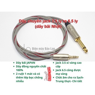 Dây Chuyển Jack 3.5 Ra Jack 6.5, Dây Chuyển 6.5 Ra 3.5 (Hàng Bãi JAPAN)